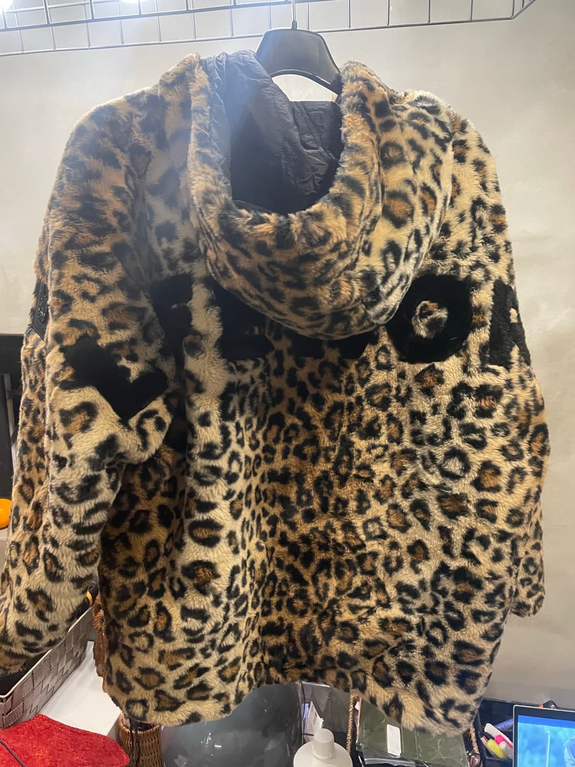 라이프워크 레오파드 후리스점퍼 프리사이즈  상품이미지2