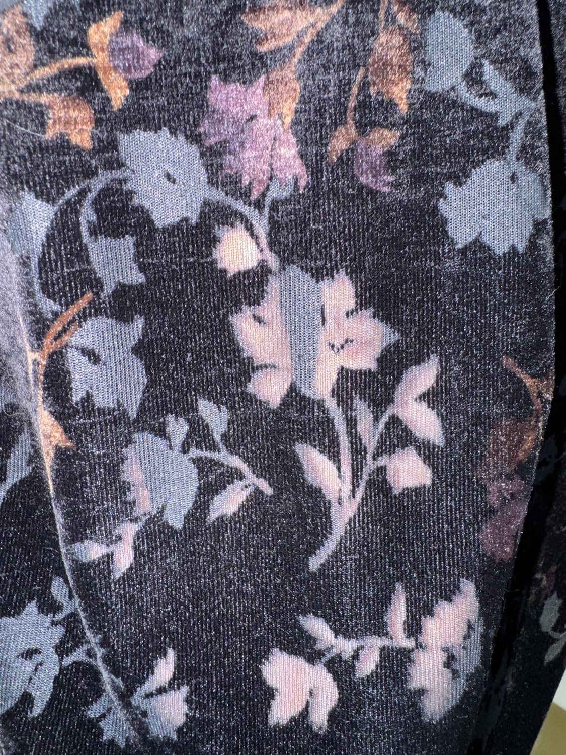 시스루 벨벳 플라워 원피스 상품이미지2