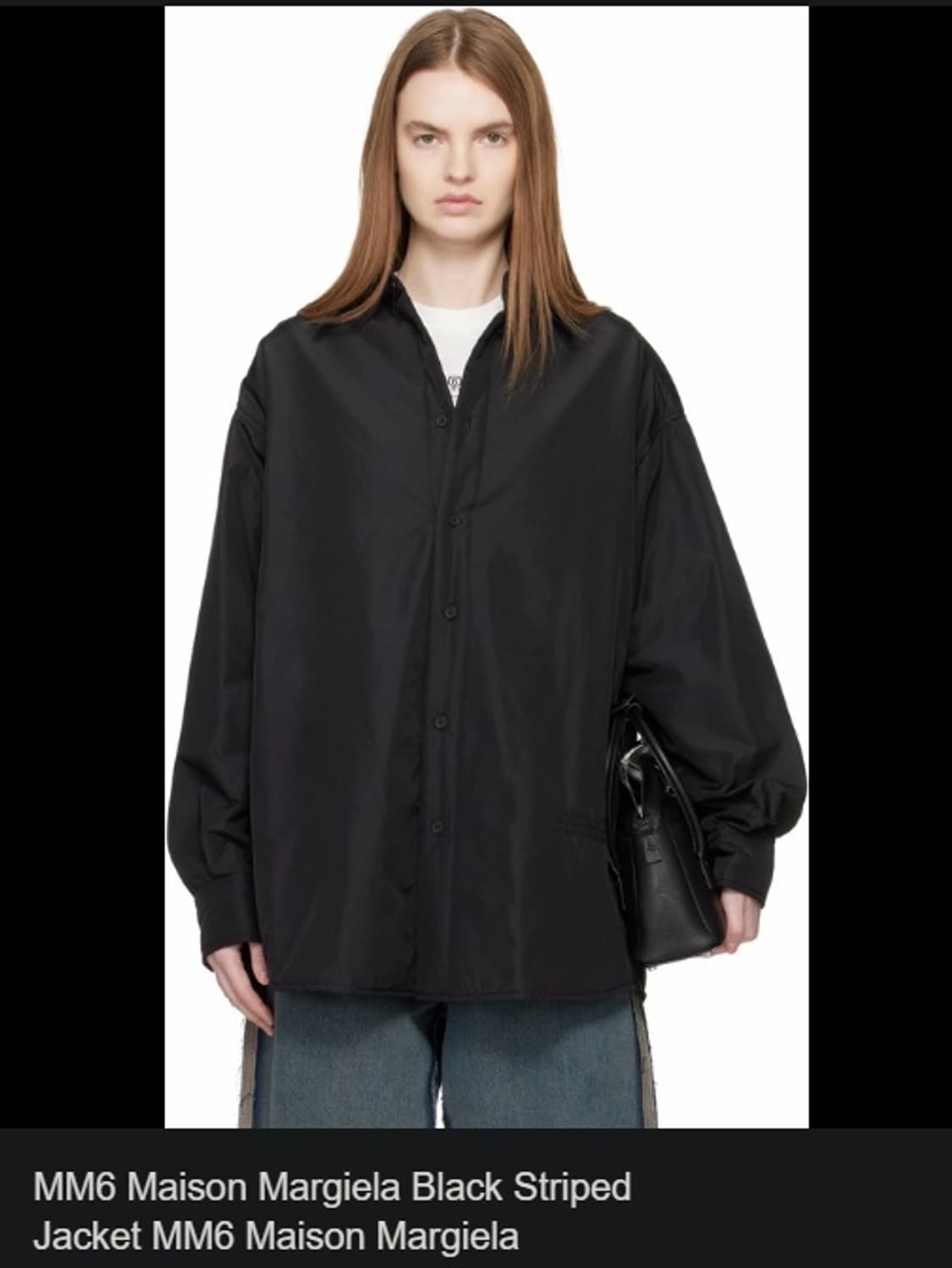 MM6 메종 마르지엘라 블랙 오버 반팔 셔츠  상품이미지9