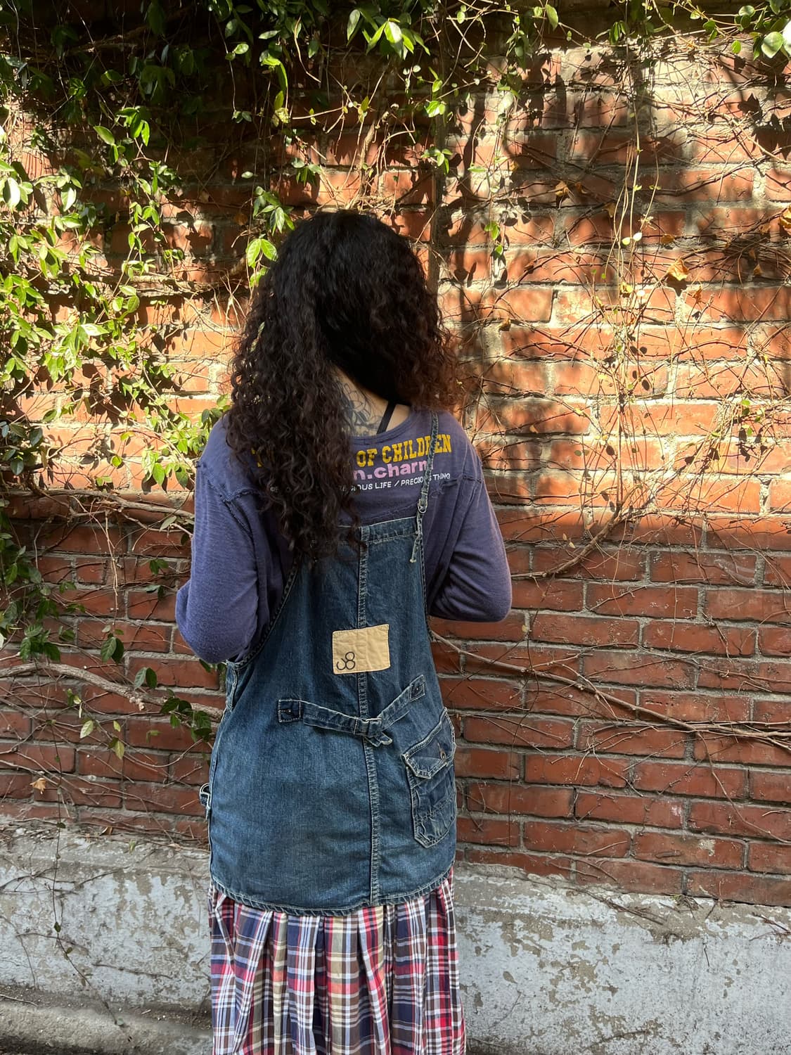 빈티지 데님 멀티 포켓 레이어드 원피스 상품이미지5