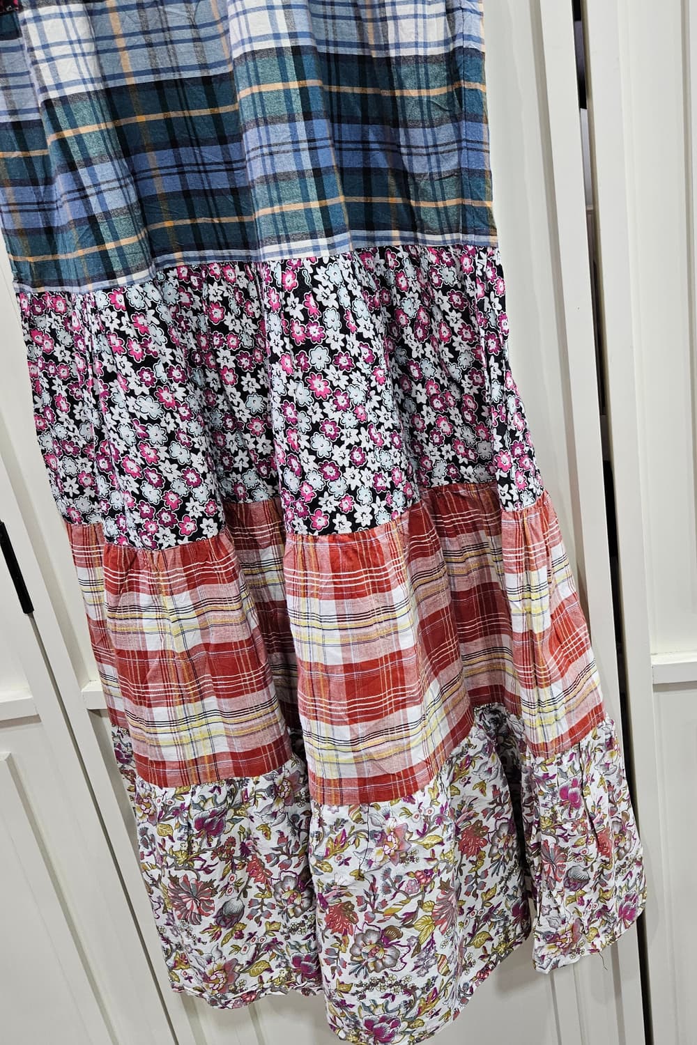 패치워크 플라워 티어드 롱원피스 상품이미지6