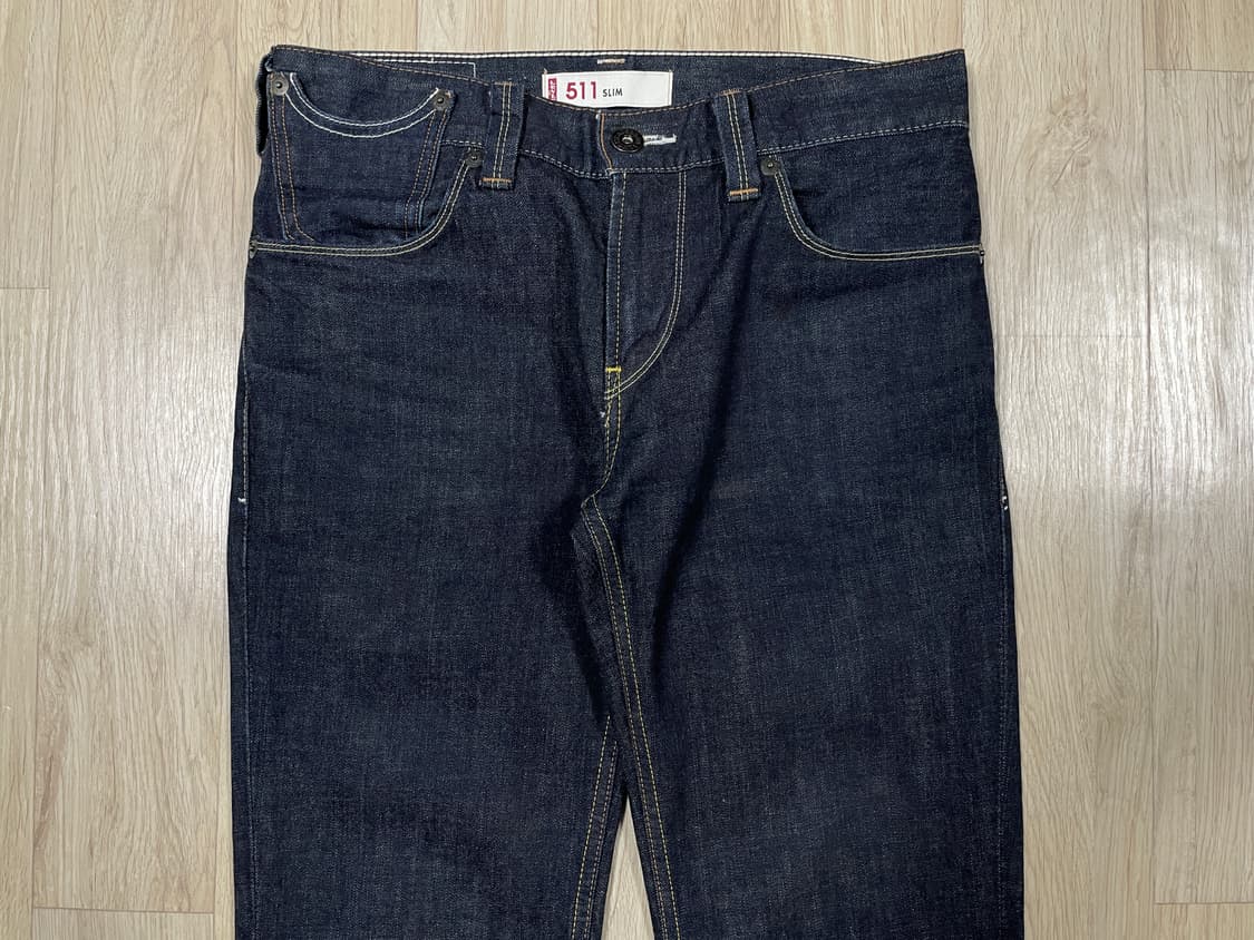 32) 00's 리바이스 재팬 511 슬림핏 신치백 진청 데님팬츠 상품이미지5
