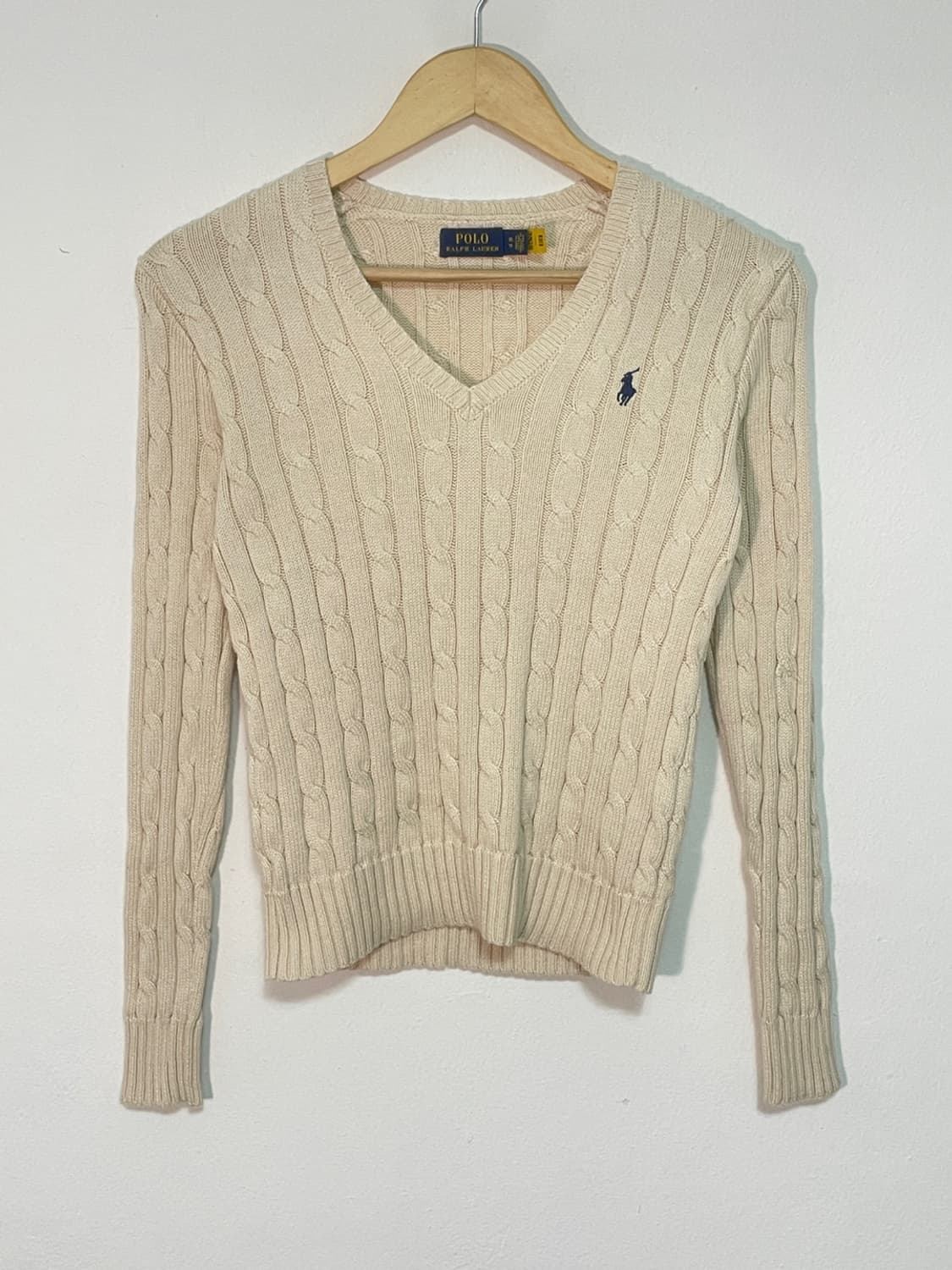 폴로 꽈배기 아이보리 니트 상품이미지3