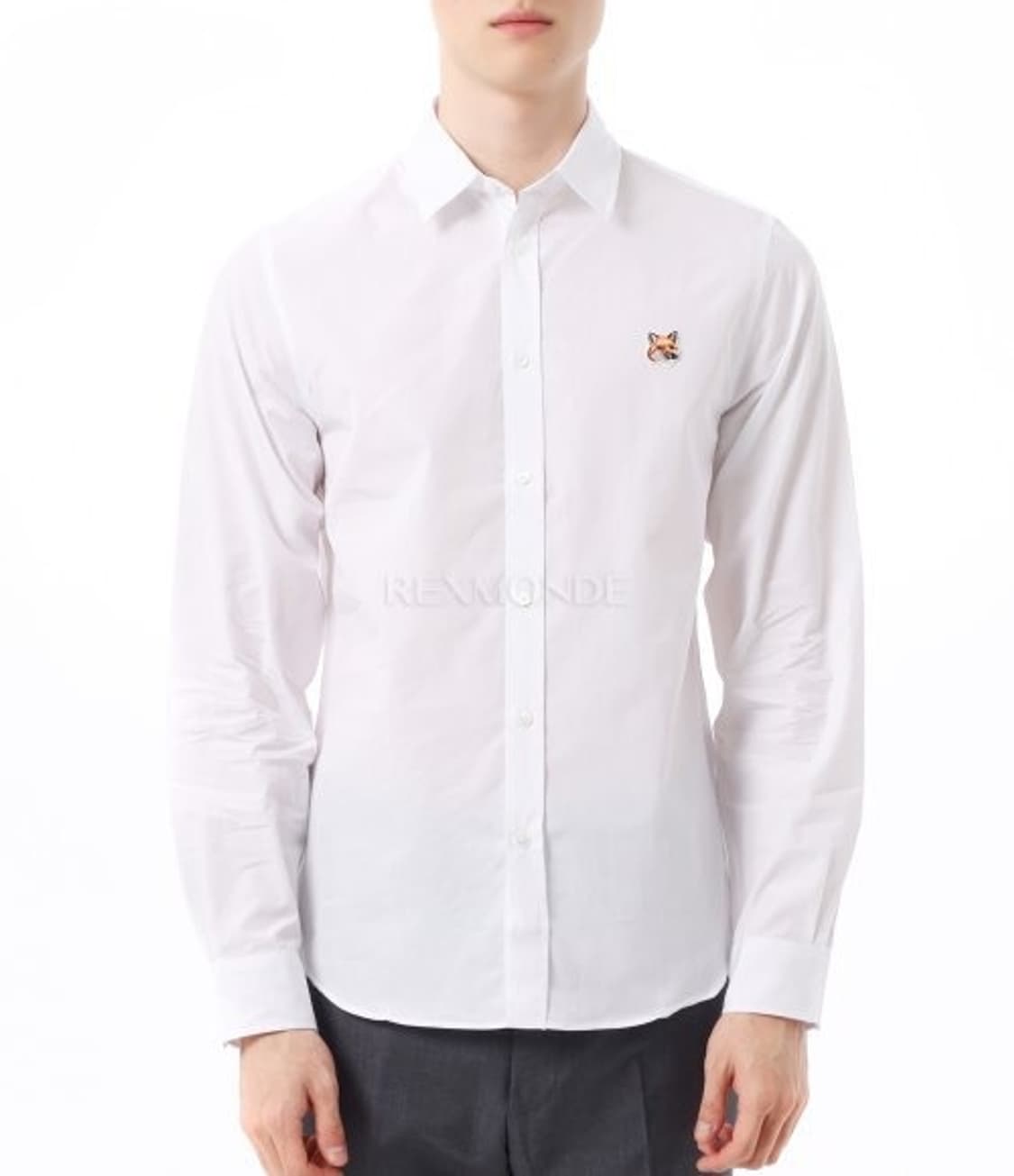 메종키츠네 폭스헤드 자수 클래식 셔츠 상품이미지3