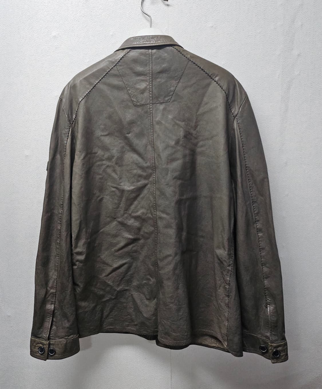 시리즈 포인트 포켓 양가죽 셔츠형 점퍼 SAUDS22201 (KHX, 카 상품이미지5