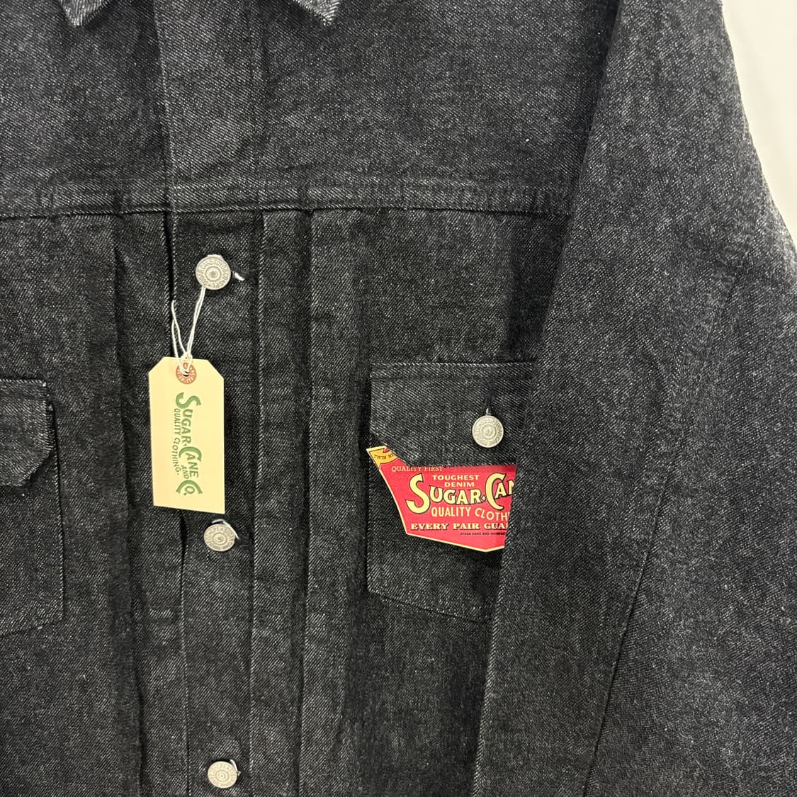 [44] 슈가케인 타입2 데님 트러커 자켓 블랙 상품이미지2