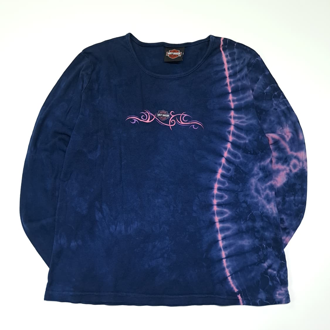 CL569 M 할리데이비슨 00s 미국판 타이다이 긴팔 티셔츠 상품이미지1