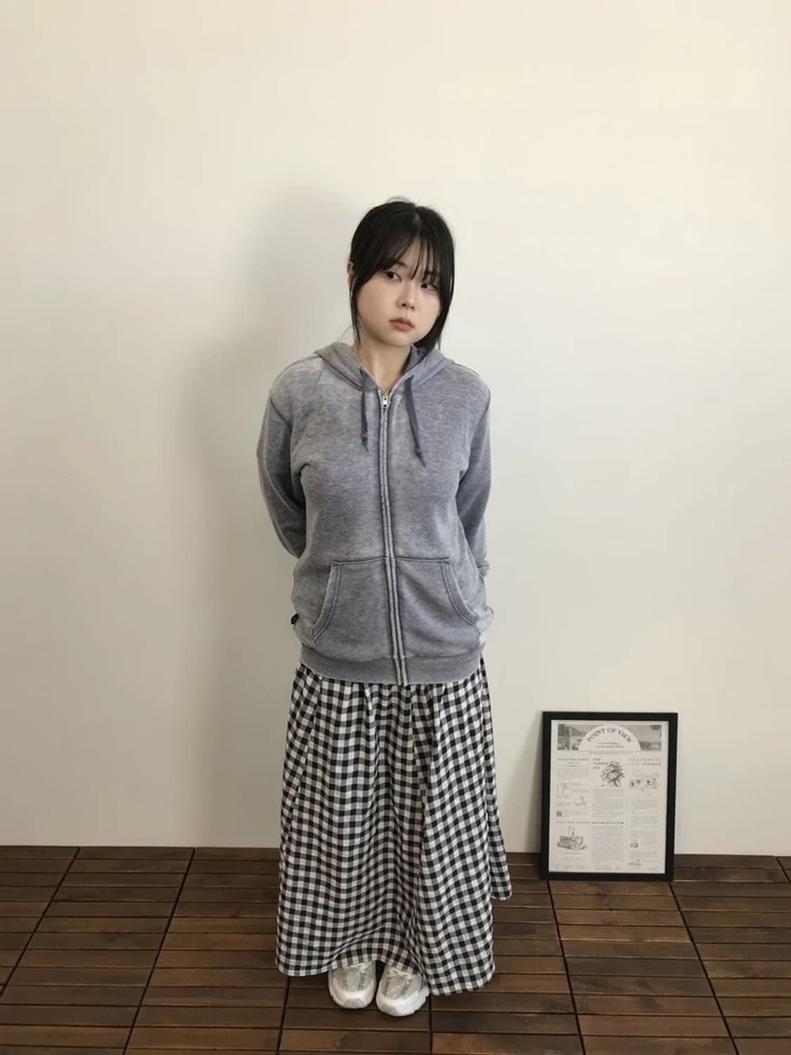 Avirex Washed Zip Hoodie Grey 상품이미지1
