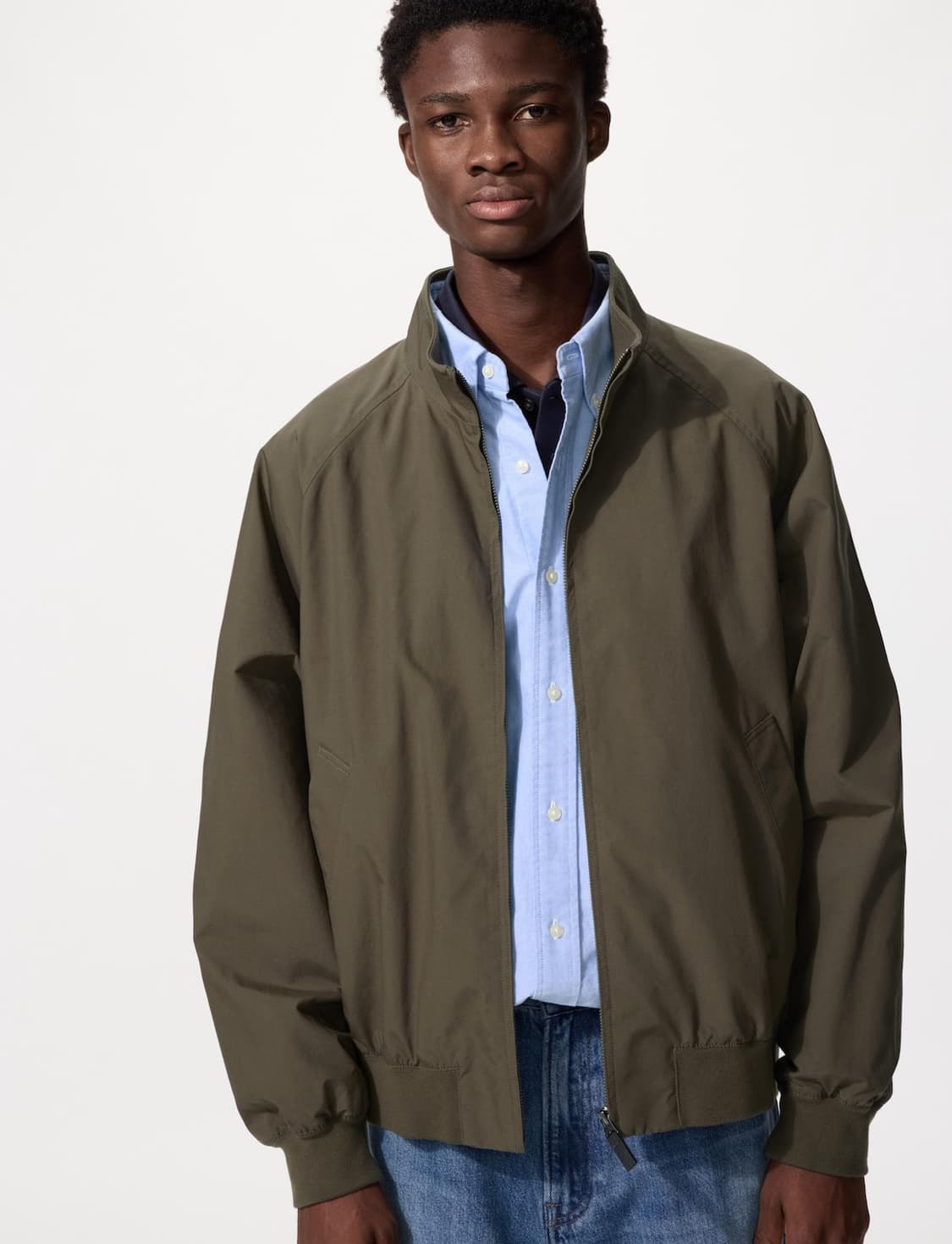 유니클로 해링턴재킷 올리브 S 상품이미지1