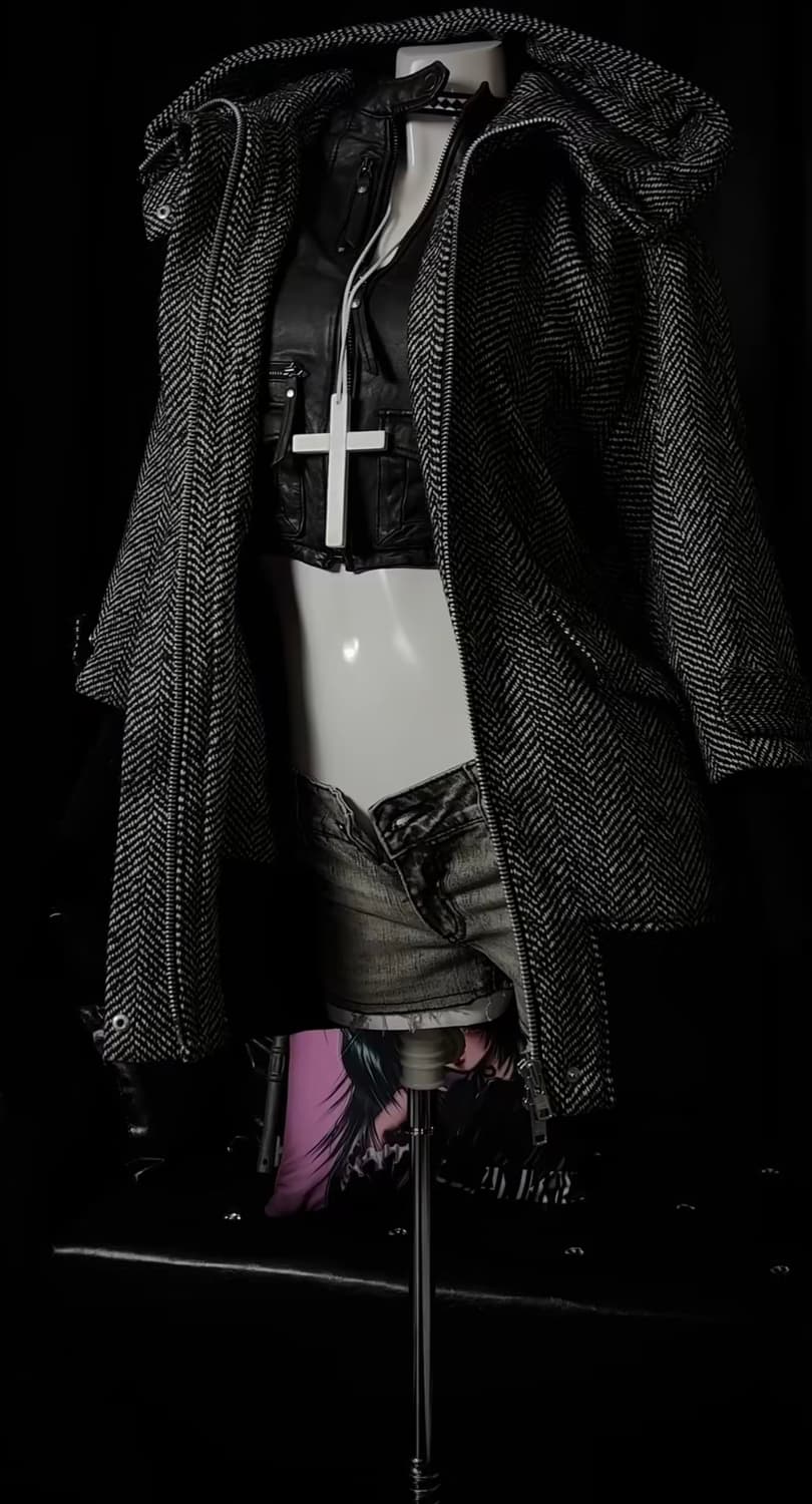 SLY 빈티지 하이넥 투웨이 코트 상품이미지2