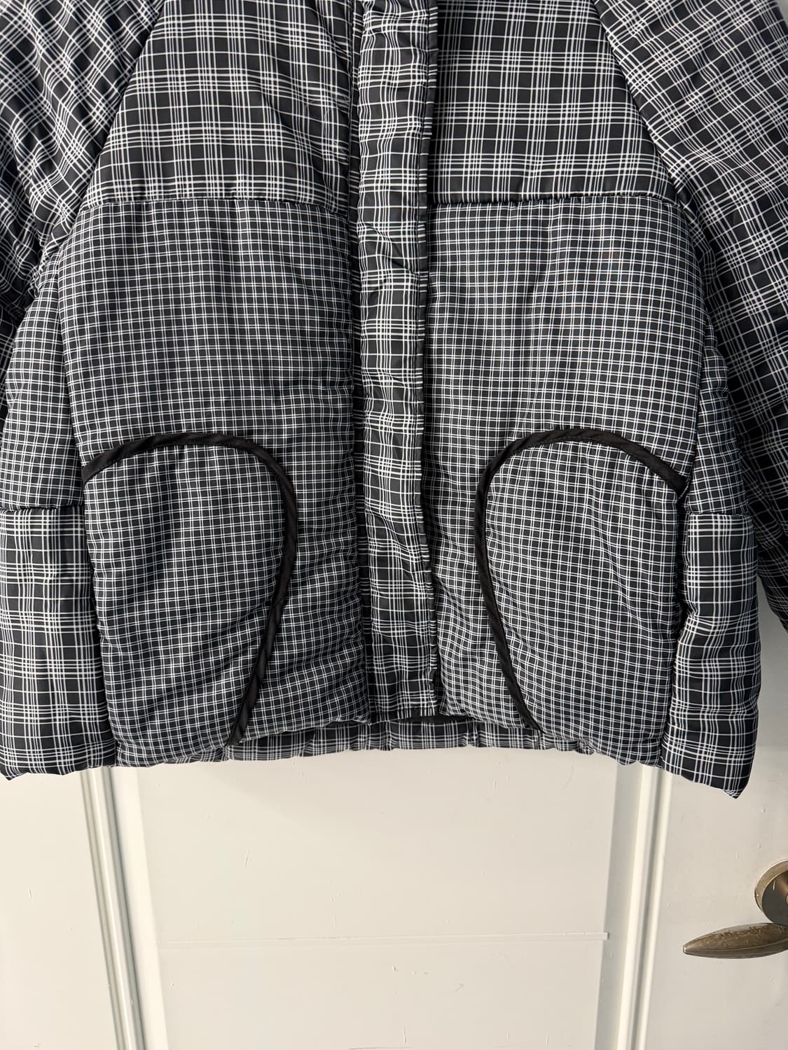 일본빈티지 체크 모리 숏패딩 상품이미지7