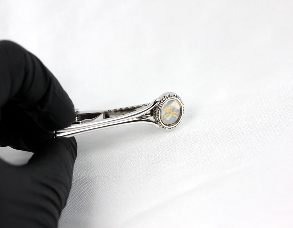 버버리 A+등급 5.8cm 천연자개 남자 명품 넥타이핀 상품이미지6