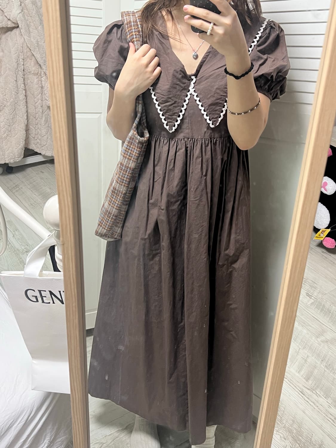 피터팬 초코 브라운 원피스 상품이미지2