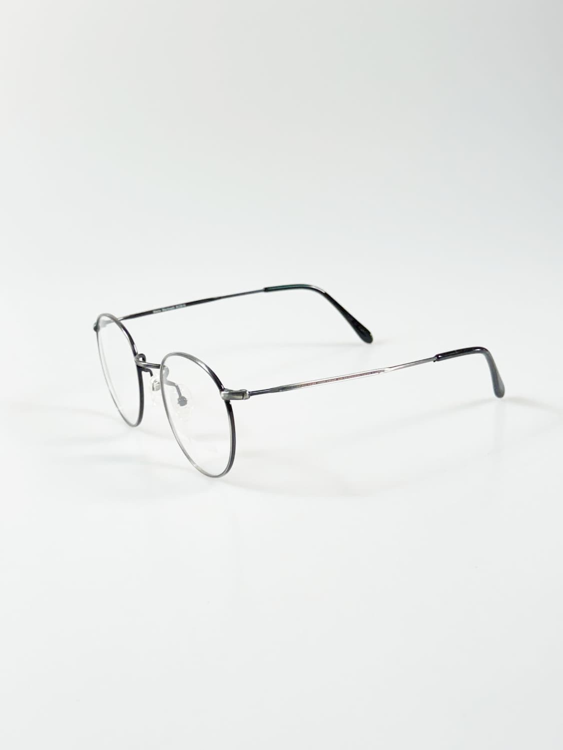 90s MARIO MARTINELLI 실버톤 슬림 라운드 빈티지 안경 상품이미지3