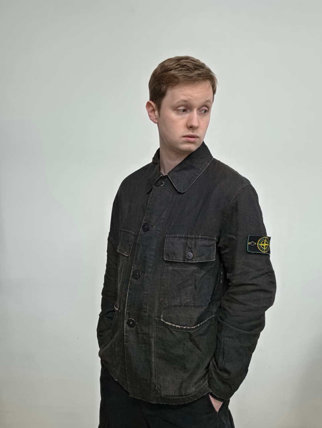 99SS 스톤 아일랜드 그린 엣지 왁스 코튼 재킷 상품이미지2