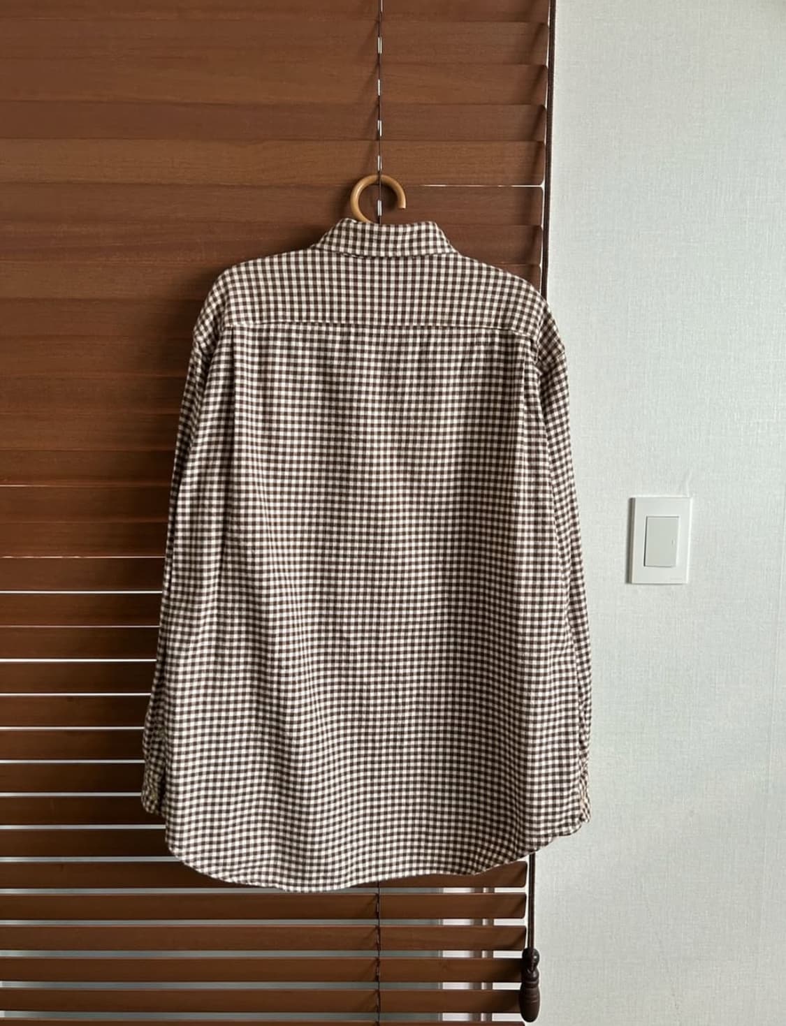 유니클로 빈티지 브라운 체크셔츠 상품이미지2