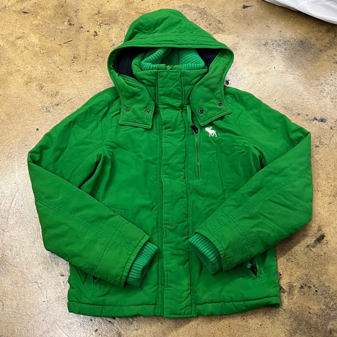 [정품/S] 아베크롬비 그린 패딩 점퍼 b18 상품이미지2