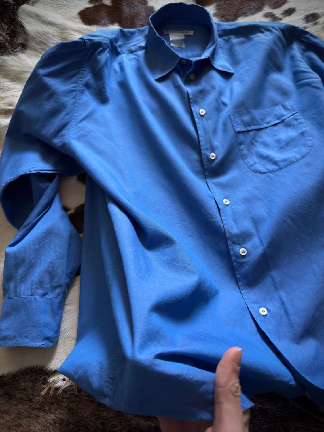 90s Emporio Armani blue shirt 상품이미지8