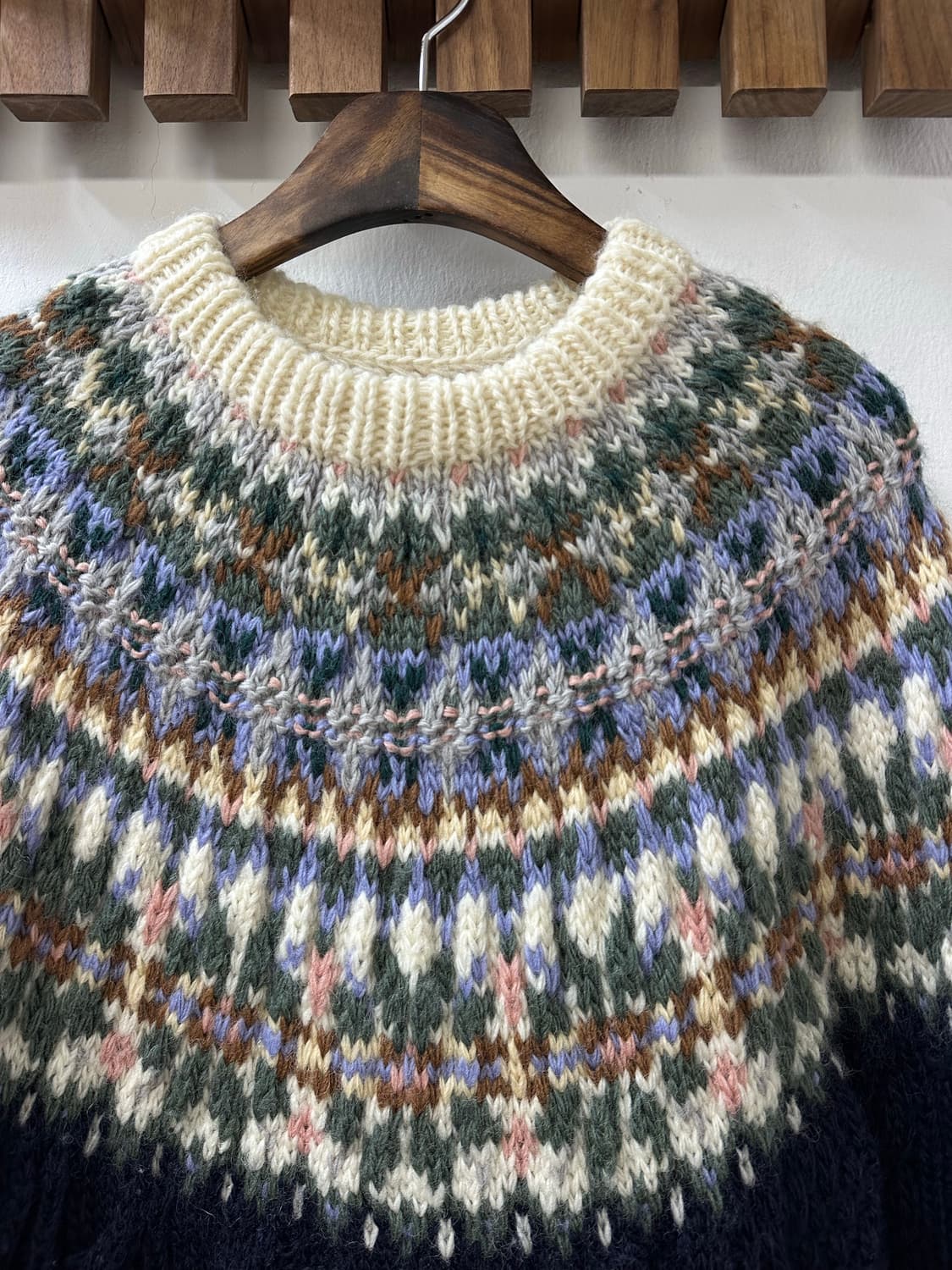 헤비울 100% 노르딕 멀티 컬러 스웨터 니트  상품이미지2