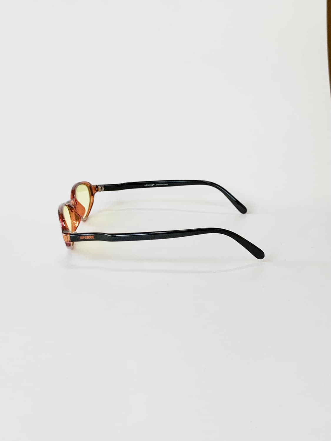 [픽키-654] 옐로 틴트 오벌 선글라스 브라운 클리어 아세테이트 데 상품이미지5