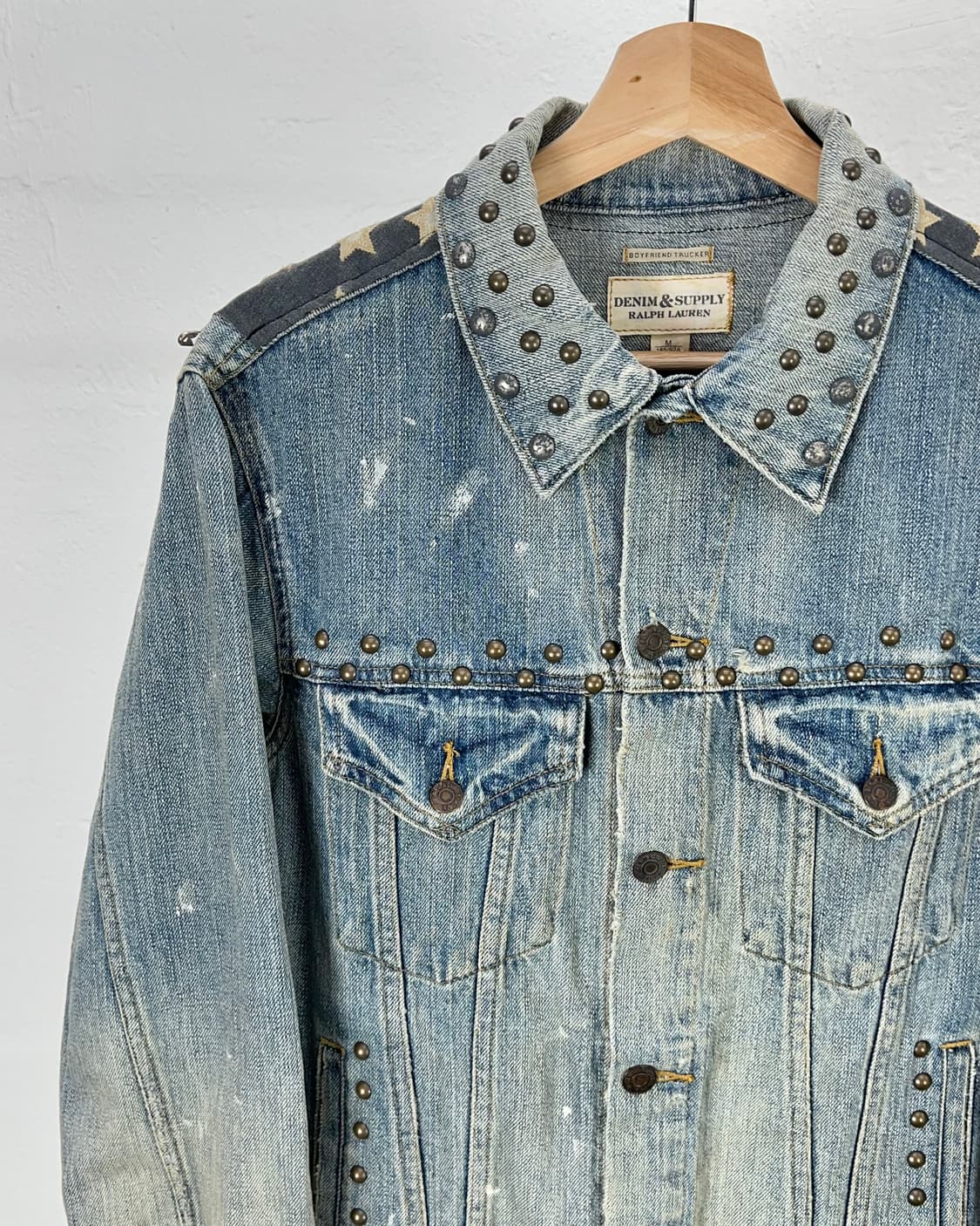 데님 앤 서플라이 USA 플래그 디스트레스 트러커 데님 자켓 상품이미지3