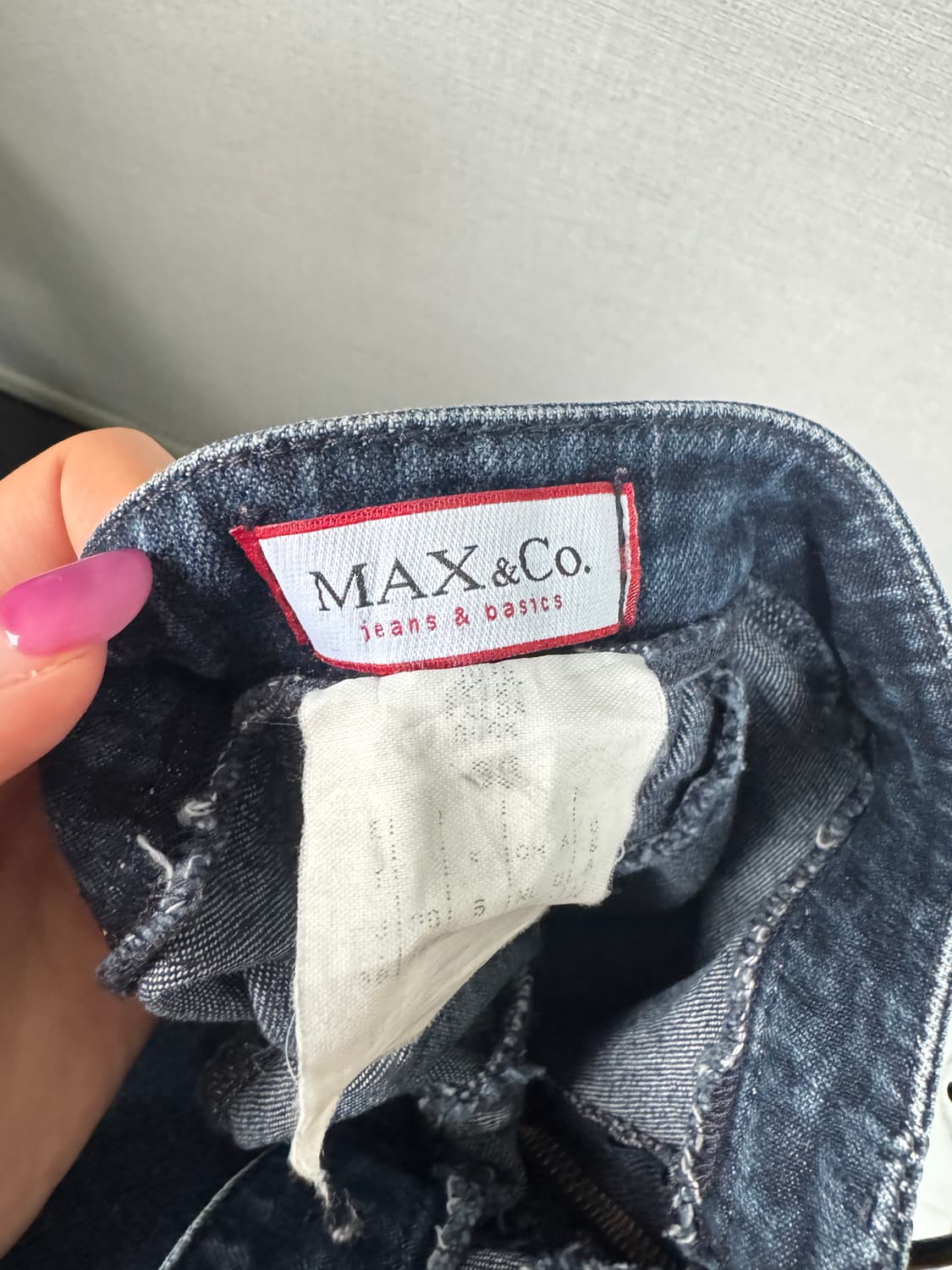 MAX&Co 데님 레이스 미디 스커트 M 상품이미지2