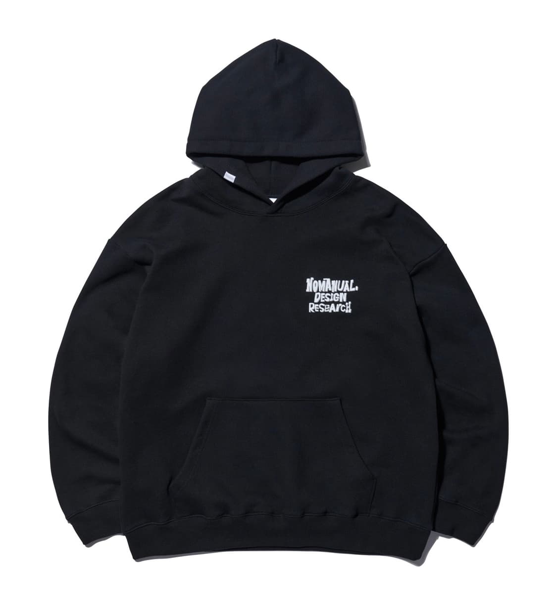 노매뉴얼 DOODLE LOGO HOODIE - BLACK 상품이미지1