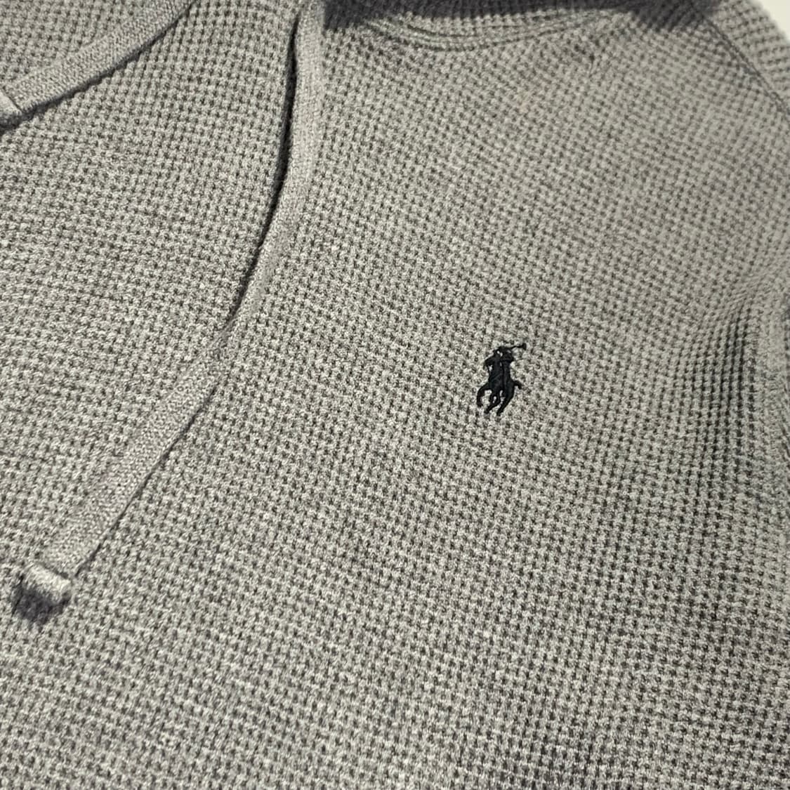 폴로 와플 니트 후드티 상품이미지2
