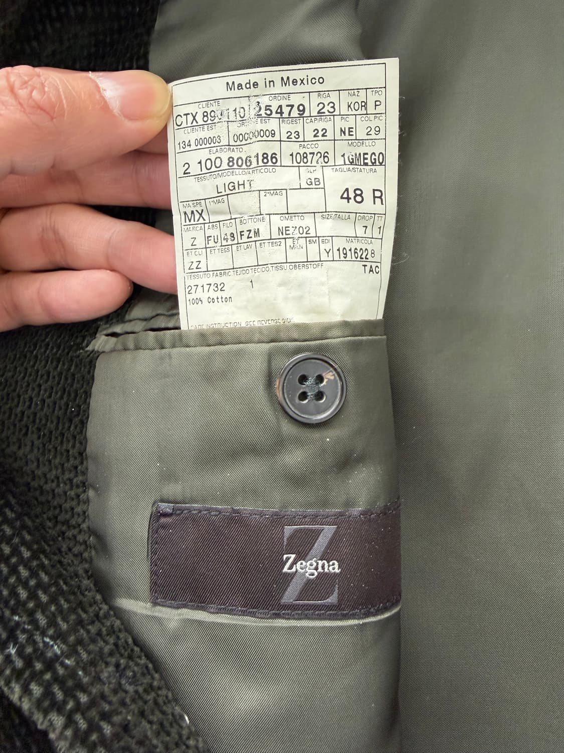 정품) 에르메네질도 제냐 남성 자켓 48 상품이미지7