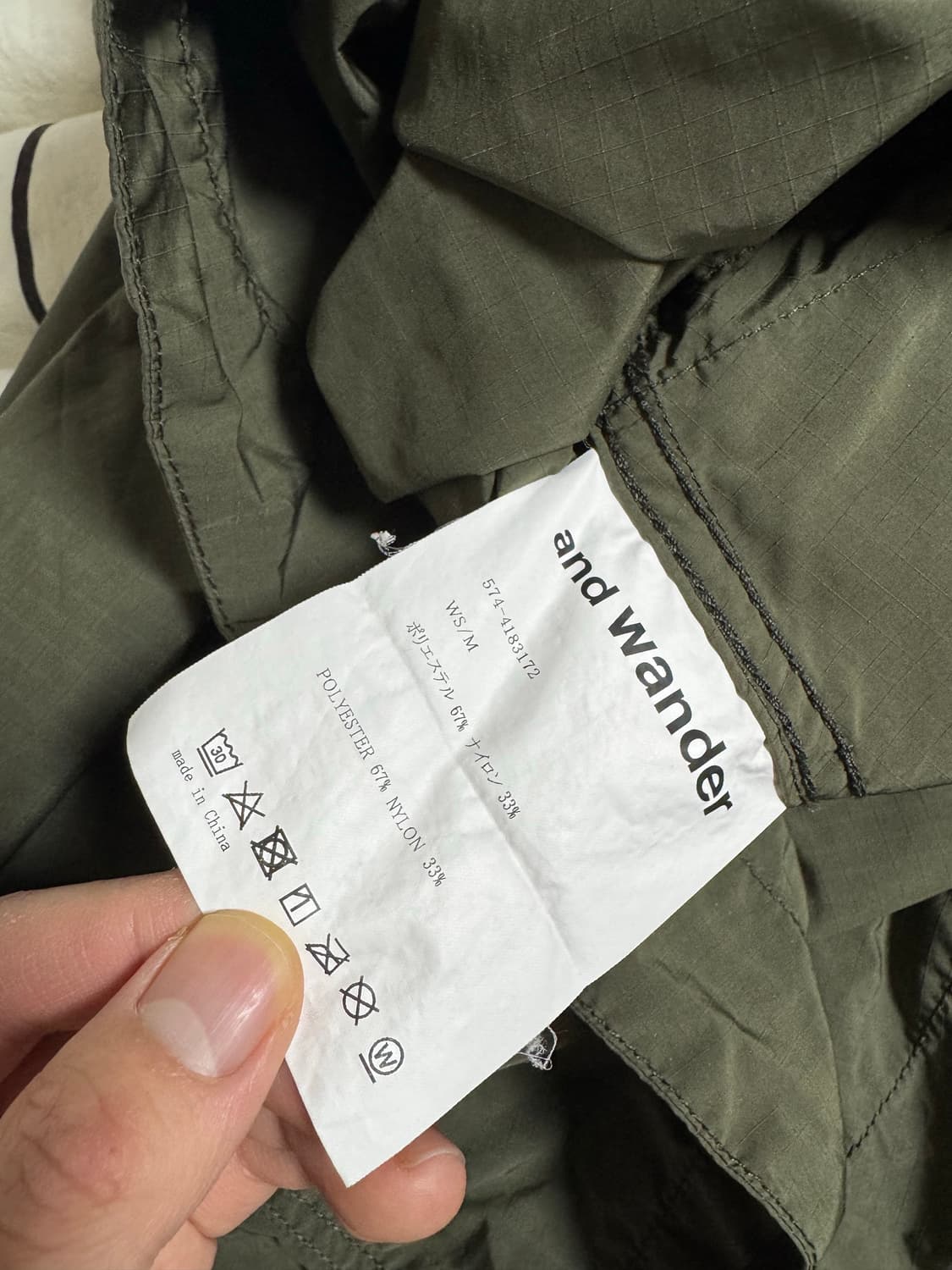 앤드원더 카고 오버사이즈 원피스 (카키 WS/M 프리사이즈) 상품이미지5