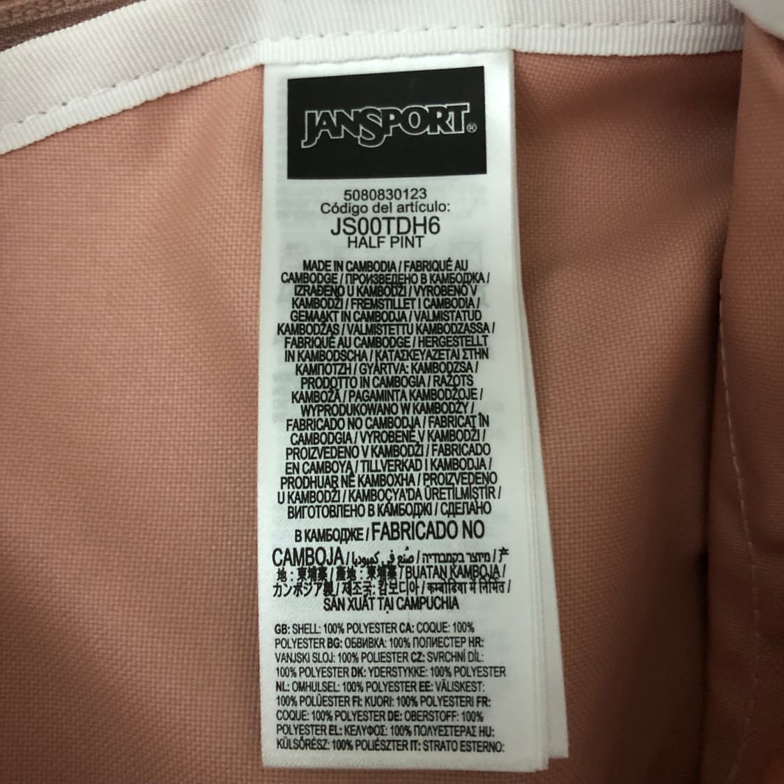 잔스포츠 하프파인트 미니백팩 MISTY ROSE 상품이미지4