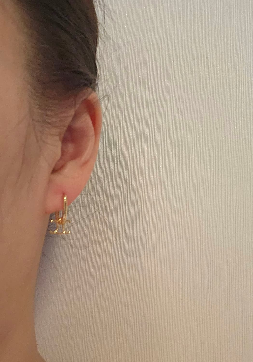 셀린느 트리오페  사각 원터치 귀걸이 금장 상품이미지7