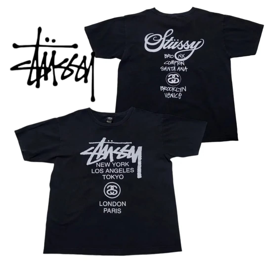 (XL) 90s 스투시재팬 스투시월드투어 스투시반팔 stussy 상품이미지1