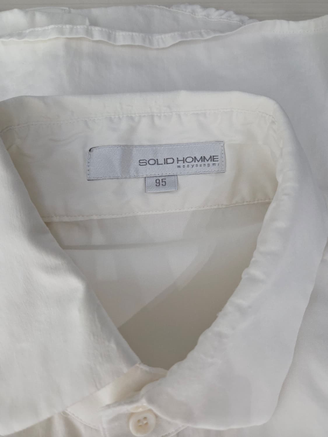 SOLID HOMME 솔리드옴므 우영미 히든버튼 화이트 셔츠 상품이미지7
