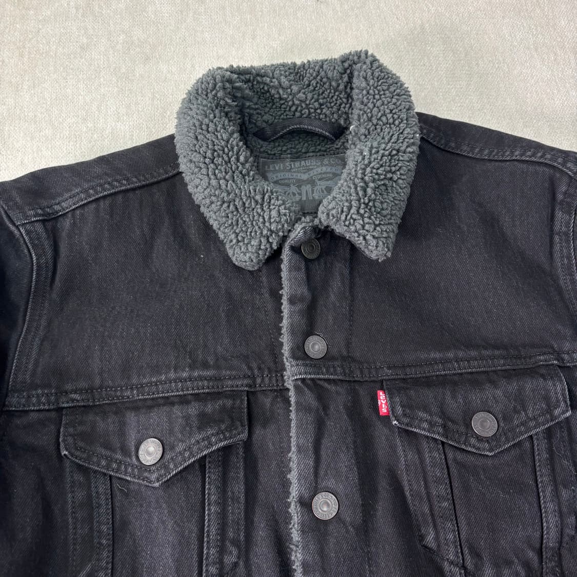 95 리바이스 흑청 데님 양털자켓  상품이미지2