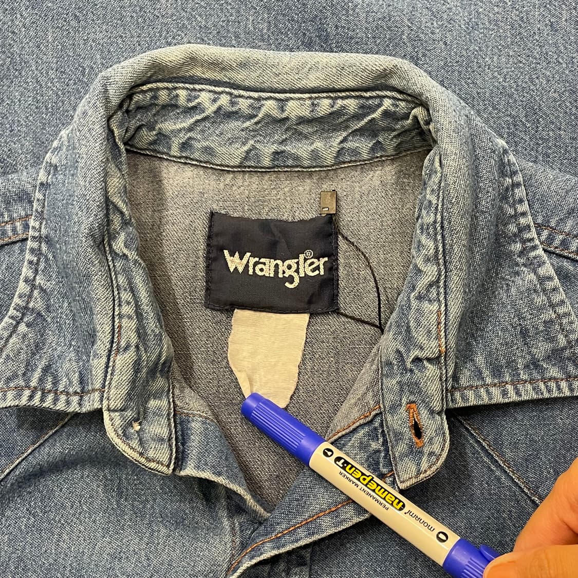 90‘s Wrangler 랭글러 웨스턴 데님 셔츠 상품이미지8