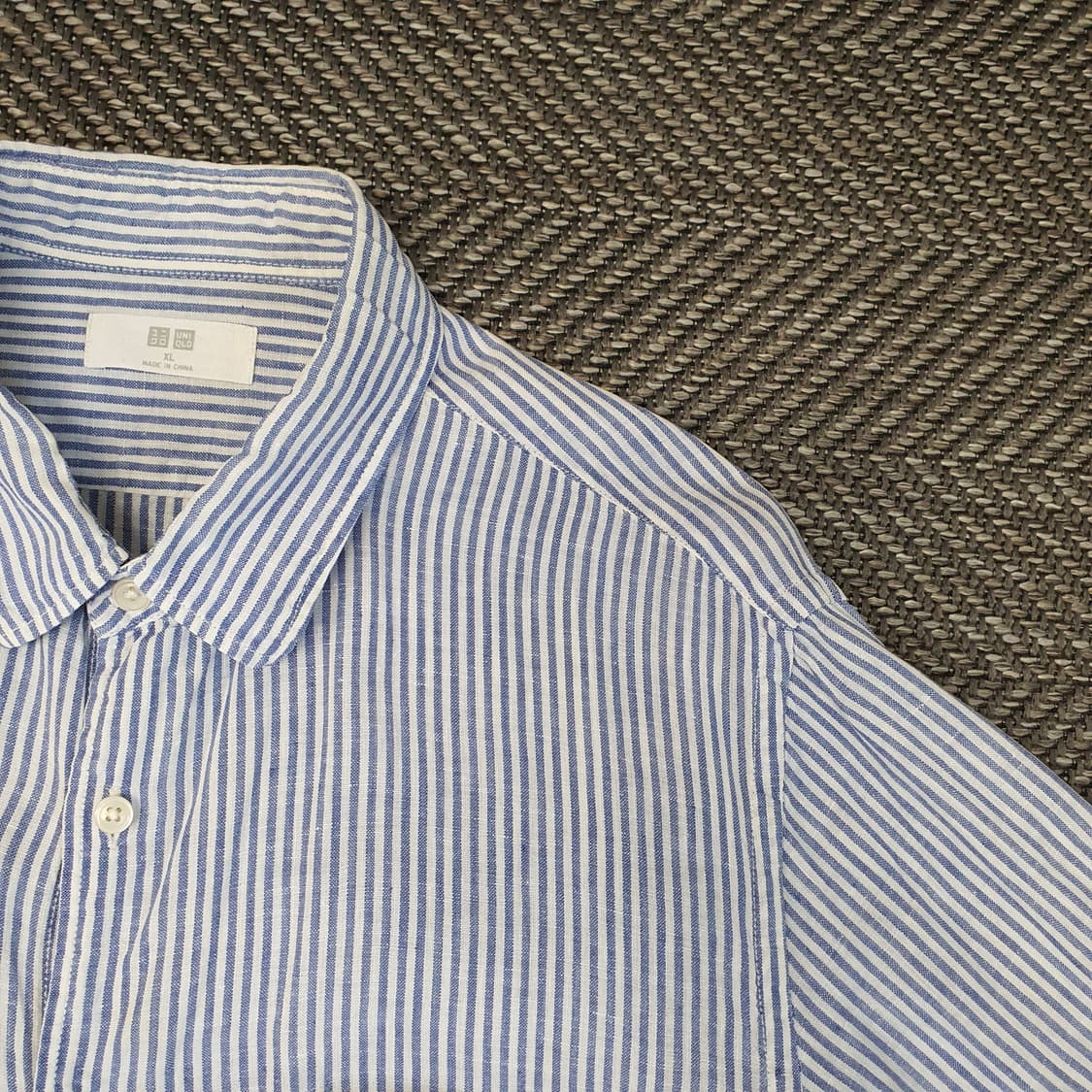 유니클로 마100 스트라이프 셔츠 남자105 상품이미지3