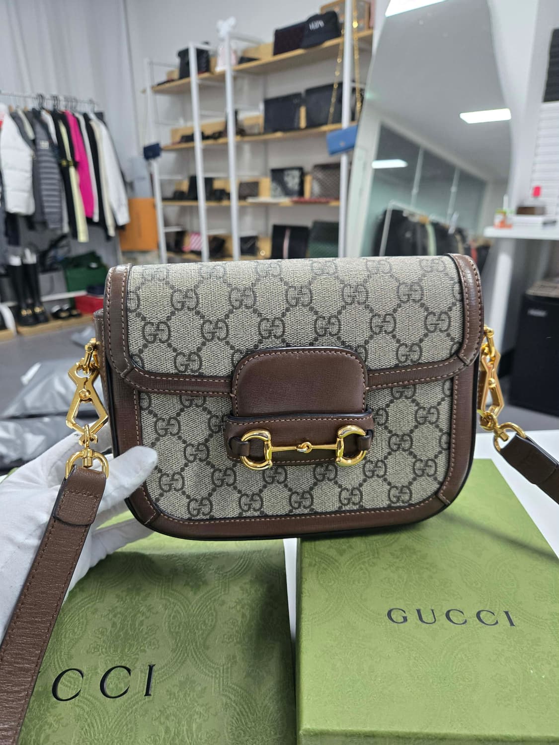 [A급컨디션] 구찌 홀스빗 수프림 숄더백 미니 상품이미지1