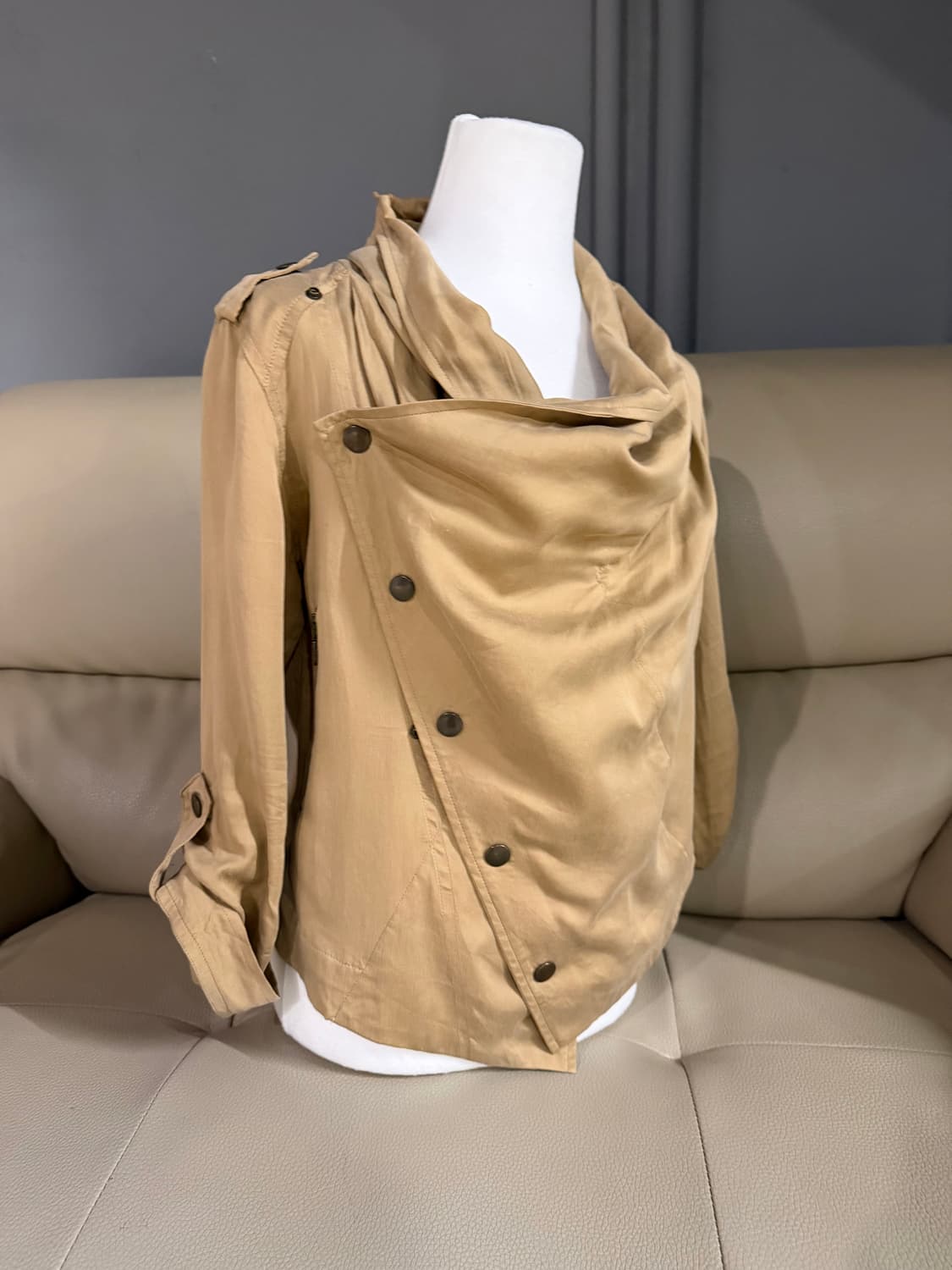 side snap button drape jacket 상품이미지1