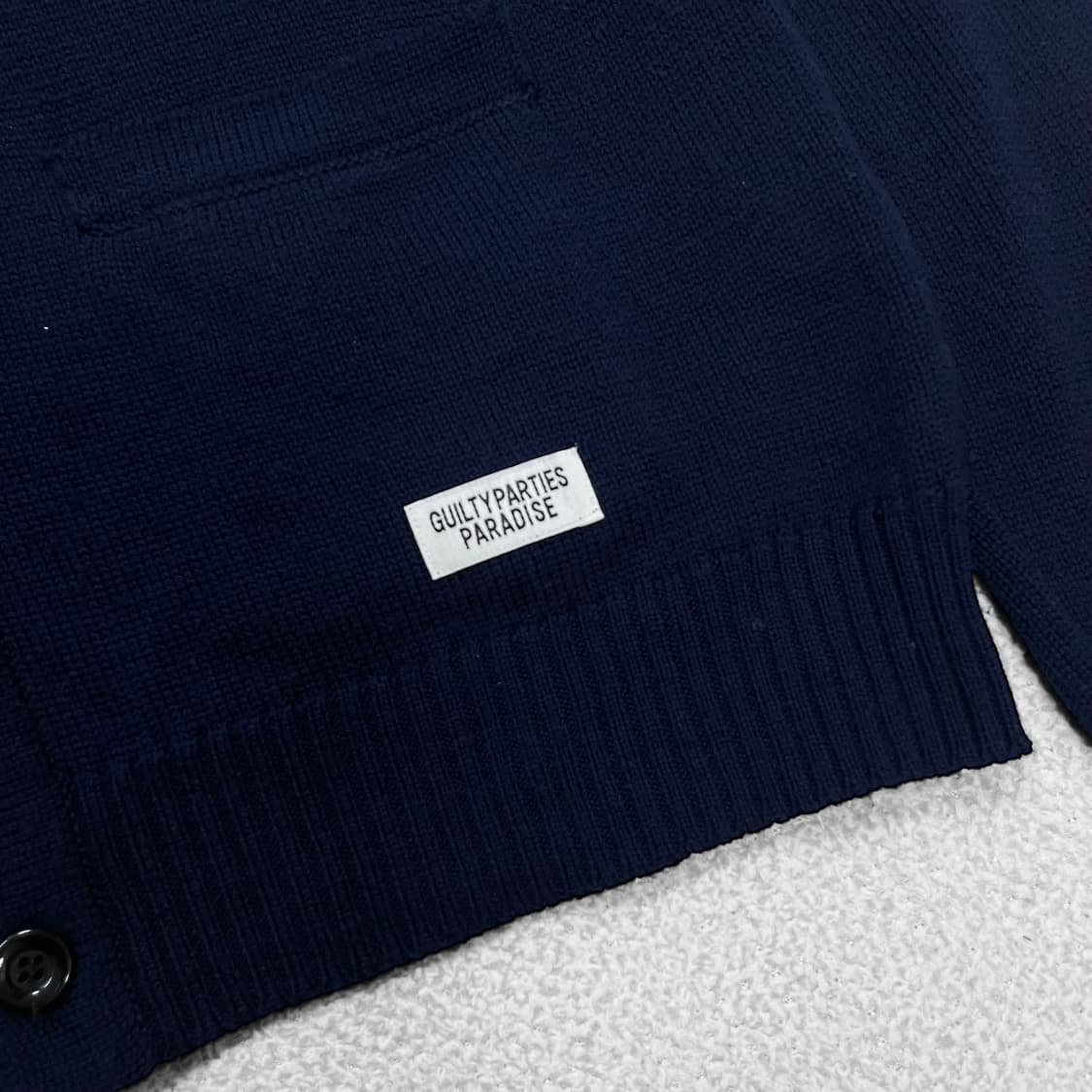 와코마리아 길티파티즈 울 브이넥 가디건 네이비 상품이미지5