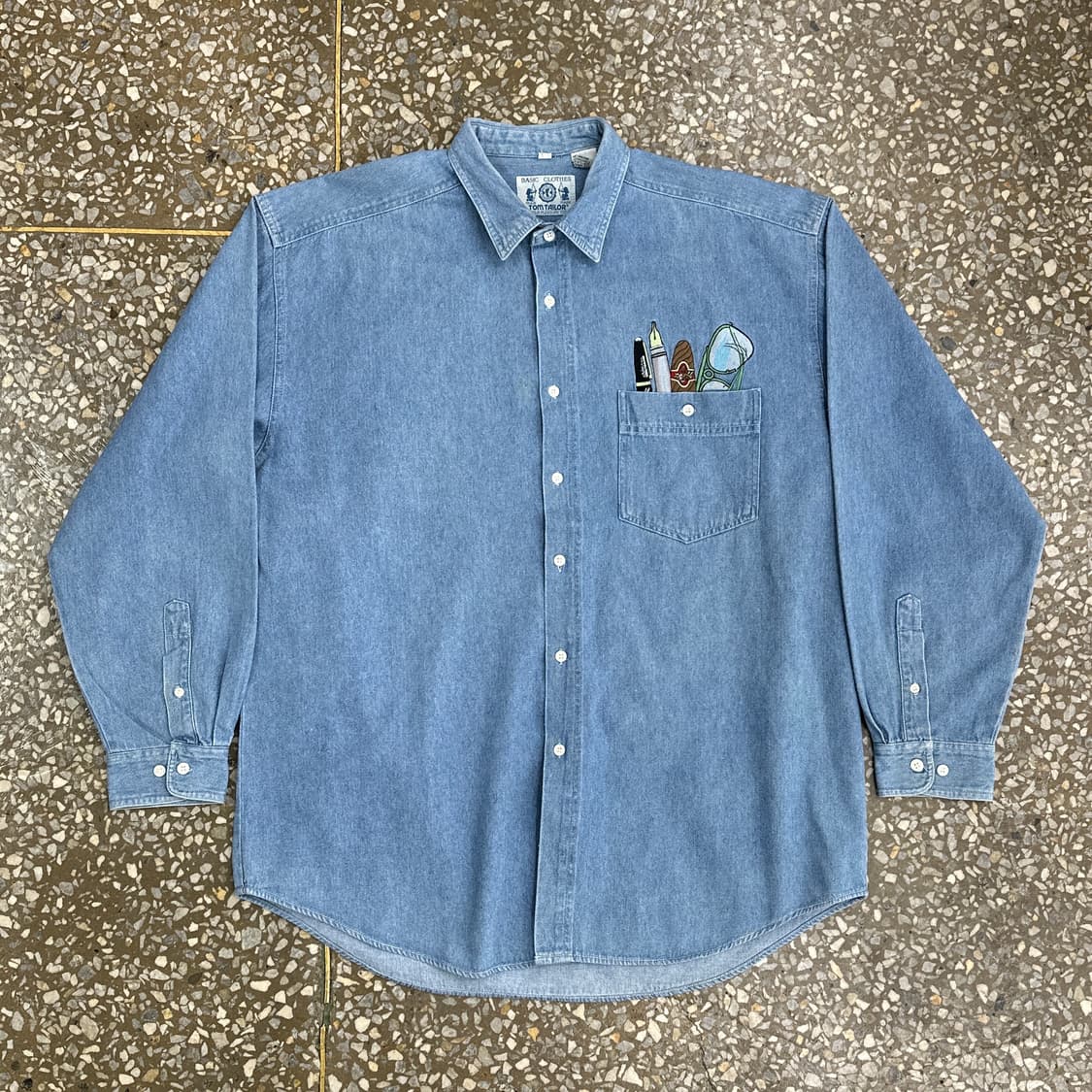 90s 톰 테일러 데님 셔츠 XL 상품이미지1