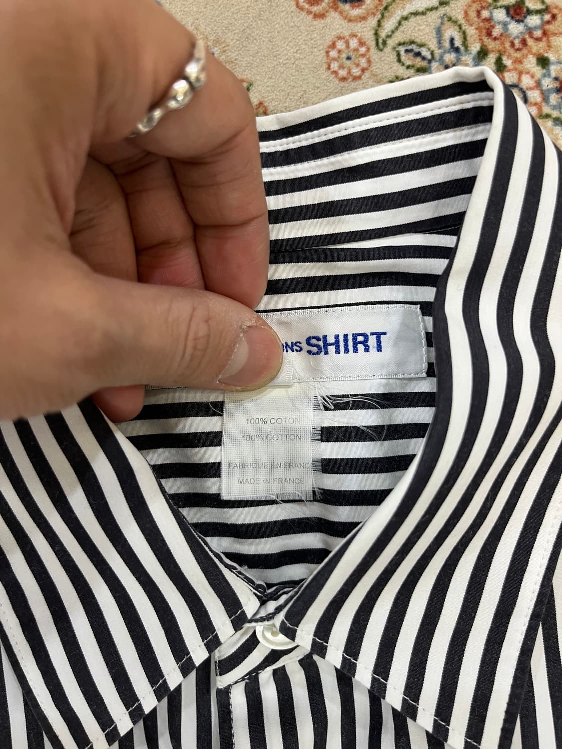 꼼데가르송 셔츠 스트라이프 버클스트랩 셔츠 상품이미지6