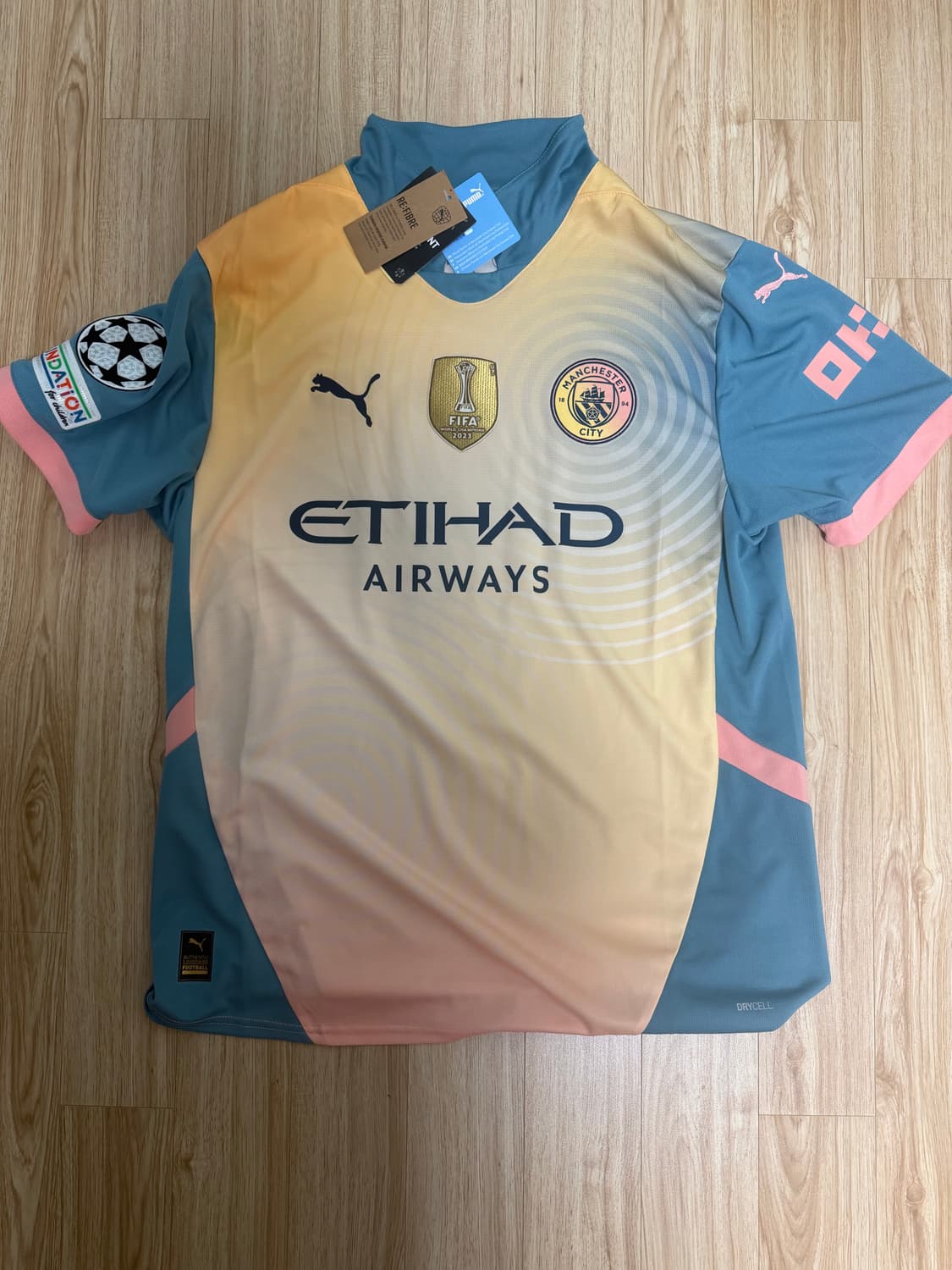 24-25 맨시티 오아시스 콜라보 유니폼 더브라위너 L 새상품 상품이미지1