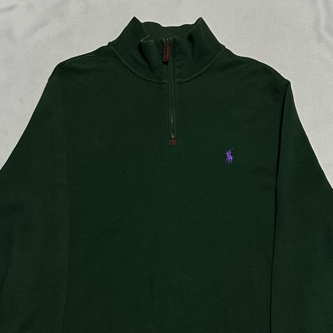 M 폴로랄프로렌 그린 반집업 코튼 니트  상품이미지1
