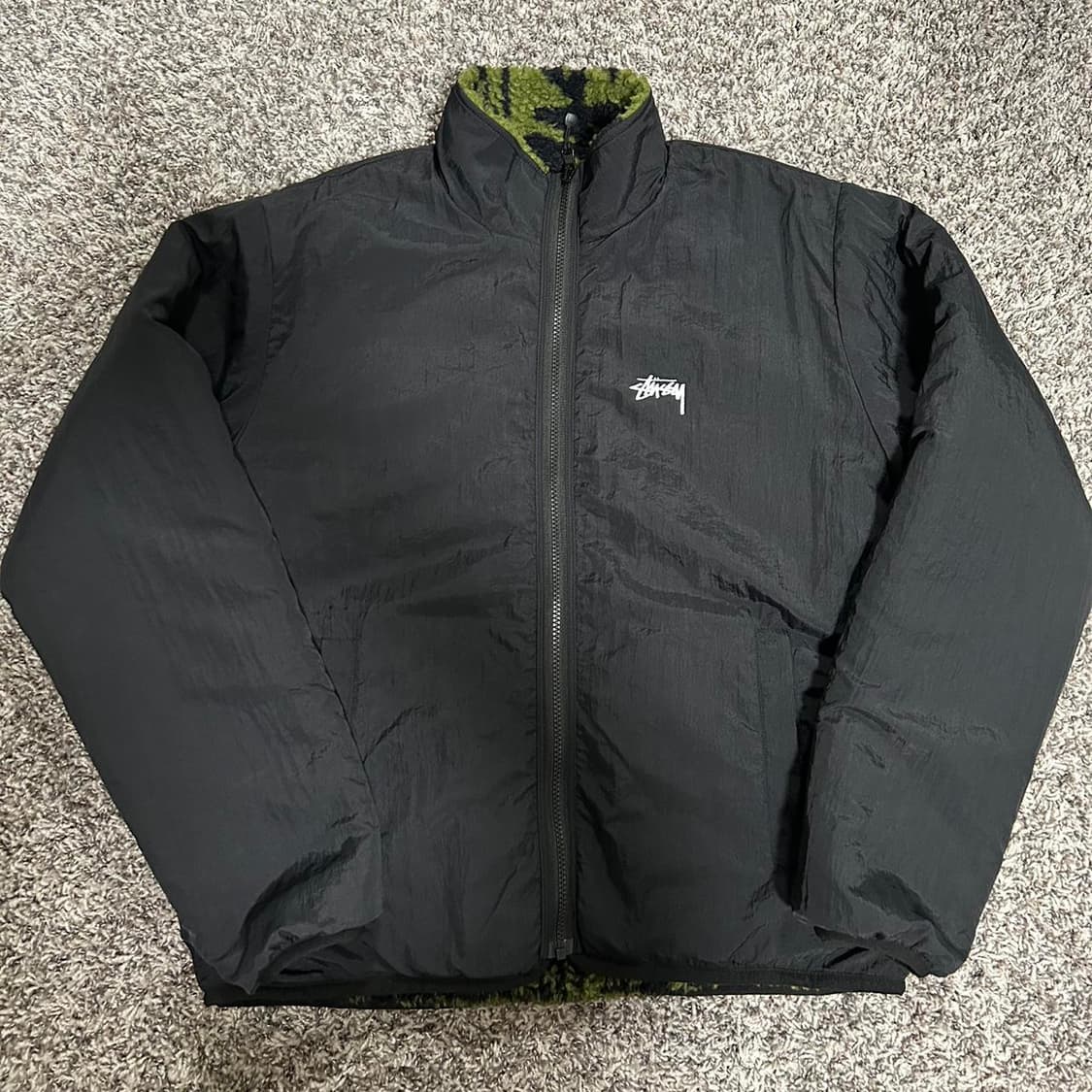 스투시 쉐르파 리버시블 스탬프 자켓 그린 상품이미지2