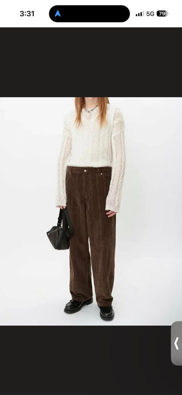 (48) 아워레가시 바스트컷 코듀로이 브라운 상품이미지1