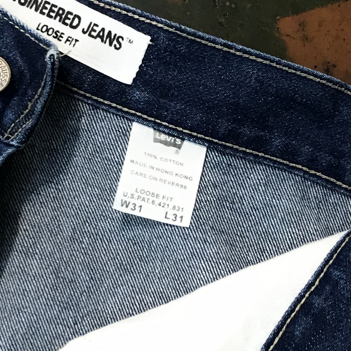 리바이스 엔지니어드진 중청 스트레이트핏 데님 팬츠 허리 32 33 상품이미지5