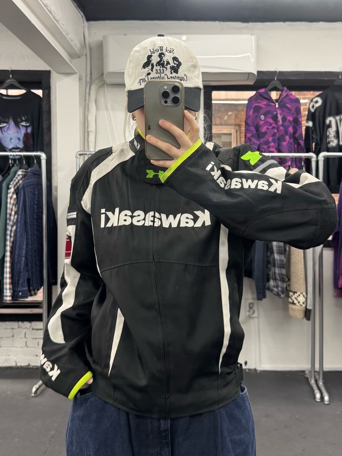 가와사키 레이싱 바이커 자켓 상품이미지3