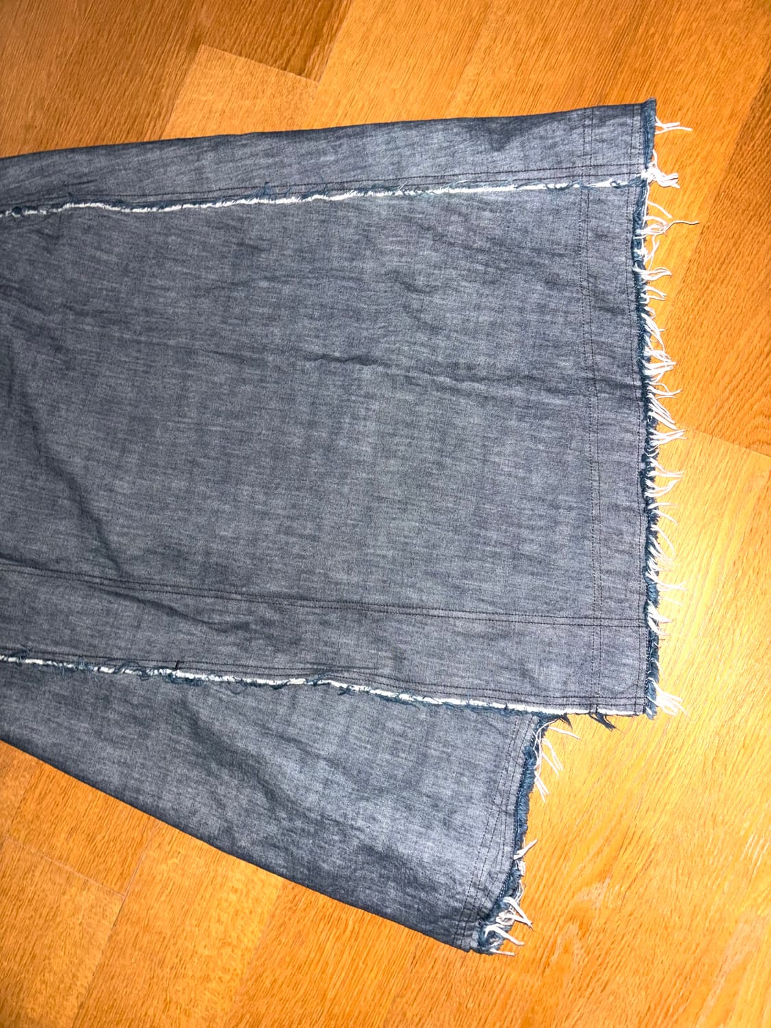 빈티지 그런지 밴딩 청 미디 스커트 상품이미지2