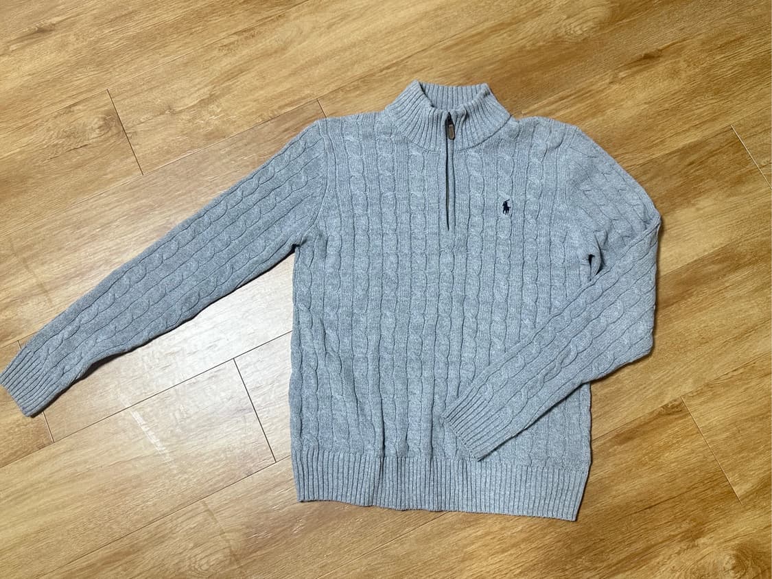 폴로 반집업 케이블 니트 상품이미지1